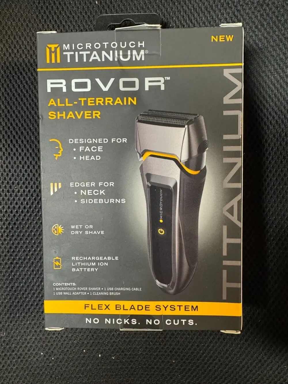 MicroTouch Titanium Rovor All-Terrain Shaver Face & Head Wet or Dry Rechargeable